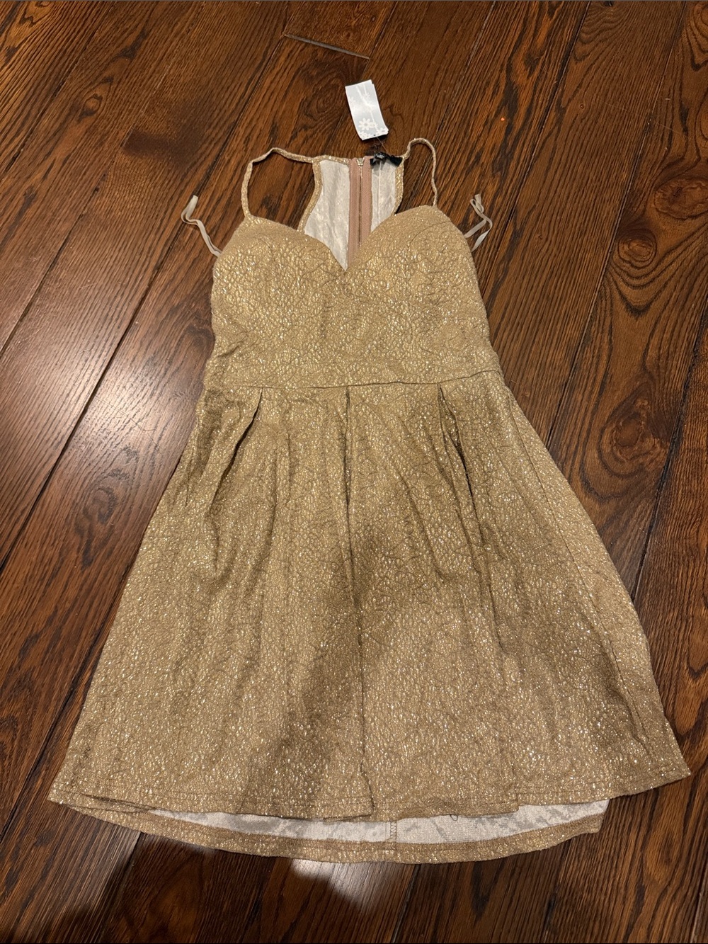 Entry Gold Sparkle Mini Dress